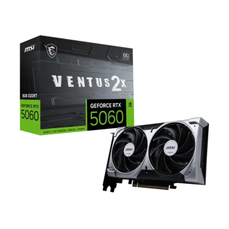 MSI GeForce RTX 5060 8G VENTUS 2X OC 8GB GDDR7 550W Graphics Card